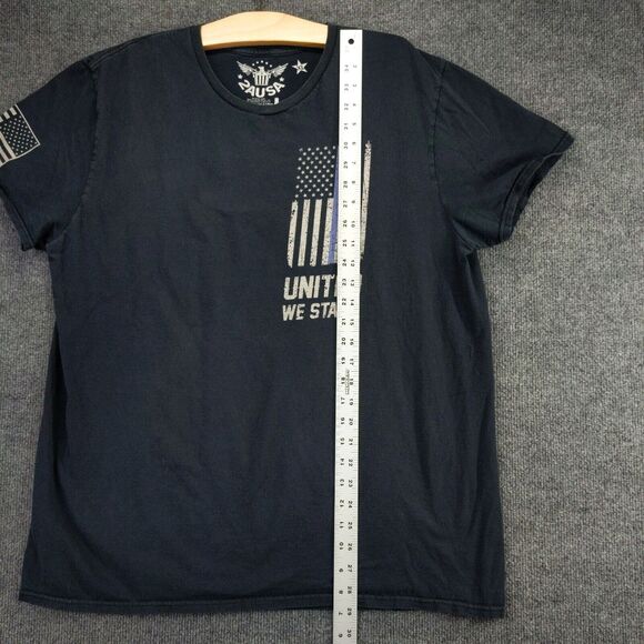 2AUSA T Shirt Mens Size XL Support Police Thin Blue Line Flag United We Stand - Picture 4 of 13